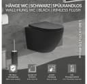 LuxeBath Spülrandloses Hänge-WC Schwarz matt mit Softclose-Sitz Bild 1