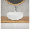 LuxeBath Aufsatzwaschbecken Keramik Weiß Rund Bild 4
