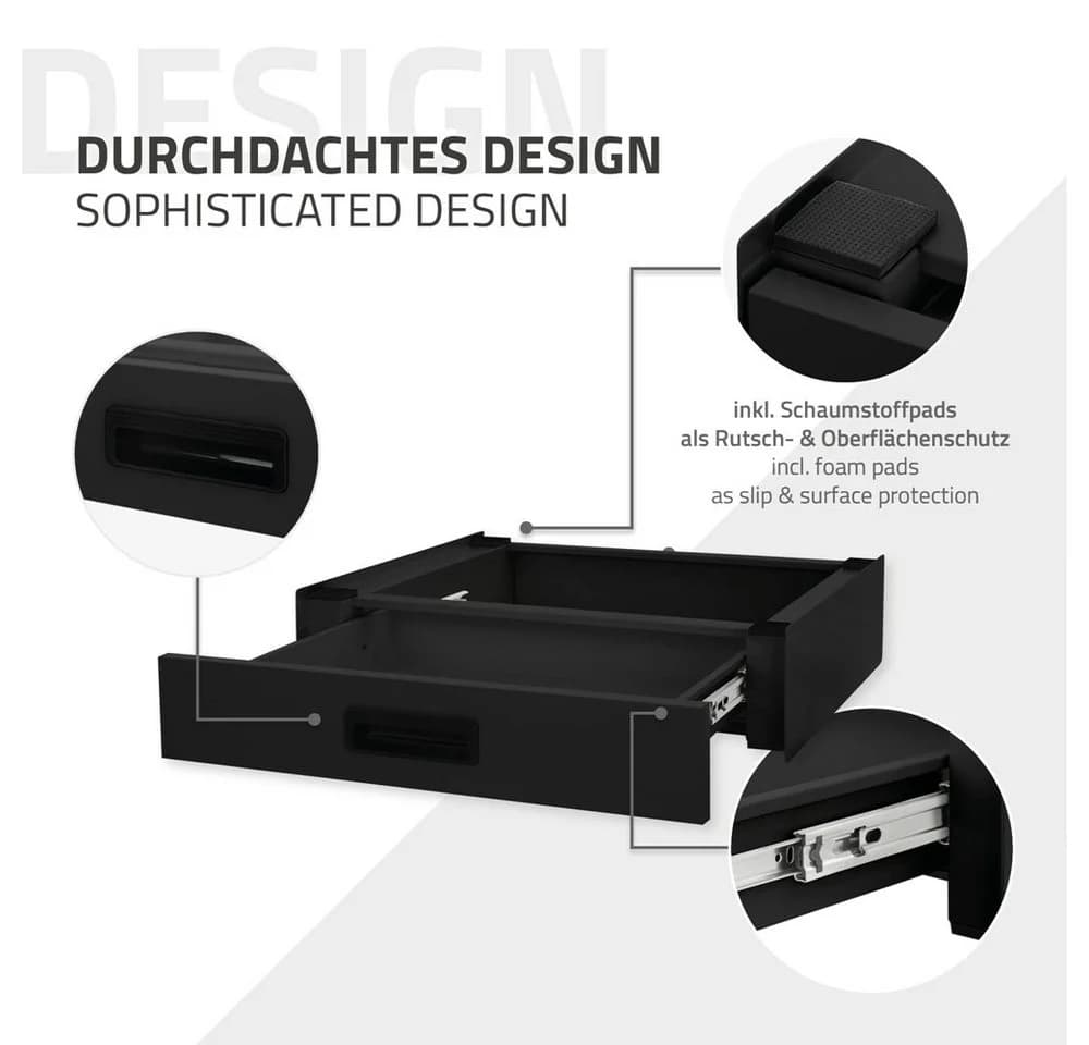 ML-DESIGN Zwischenbaurahmen mit Schublade Schwarz - Bild 4