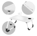 ML-DESIGN Laptoptisch Weiß mit 4 USB-Anschlüssen, Lampe & Tassenhalter Bild 3