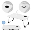 ML-DESIGN Laptoptisch Weiß mit 4 USB-Anschlüssen, Lampe & Tassenhalter Bild 4