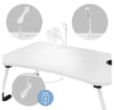 ML-DESIGN Laptoptisch Weiß mit 4 USB-Anschlüssen, Lampe & Tassenhalter Bild 5