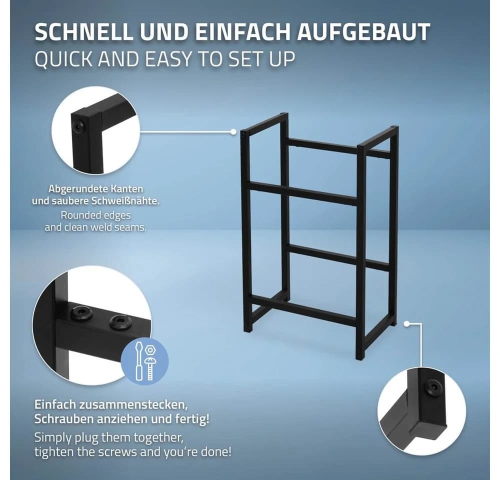 ML-DESIGN Getränkekistenregal Anthrazit Stahl Standregal für 2 Kisten - Bild 4