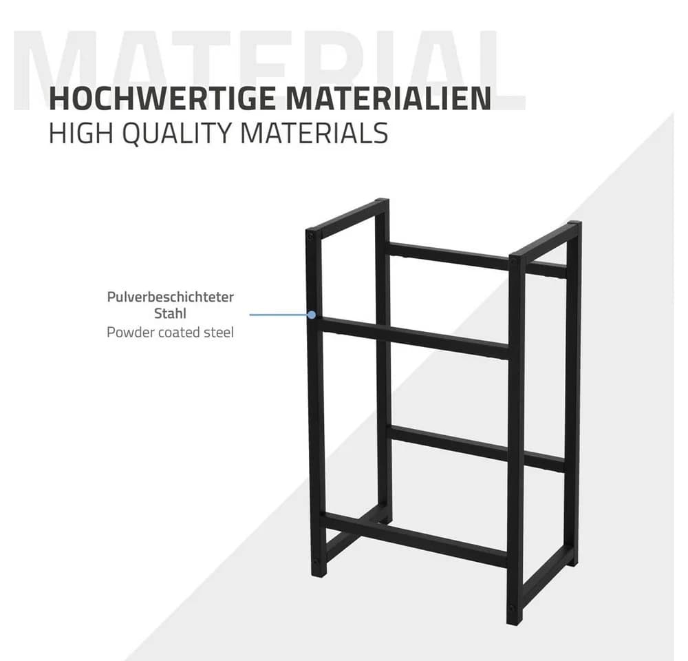ML-DESIGN Getränkekistenregal Anthrazit Stahl Standregal für 2 Kisten - Bild 5