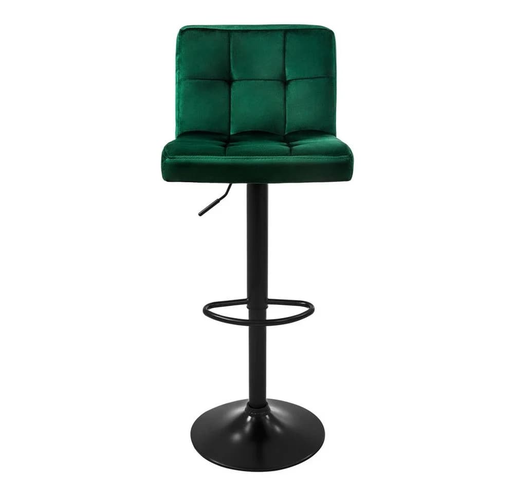 ML-DESIGN Barhocker 2er Set Grün Samt mit Rückenlehne