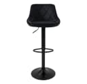 ML-DESIGN Barhocker Samt Schwarz 360° drehbar Bild 1