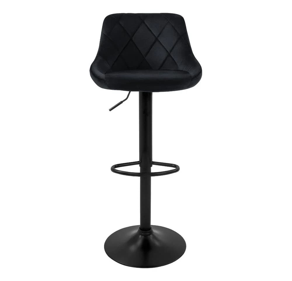 ML-DESIGN Barhocker Samt Schwarz 360° drehbar
