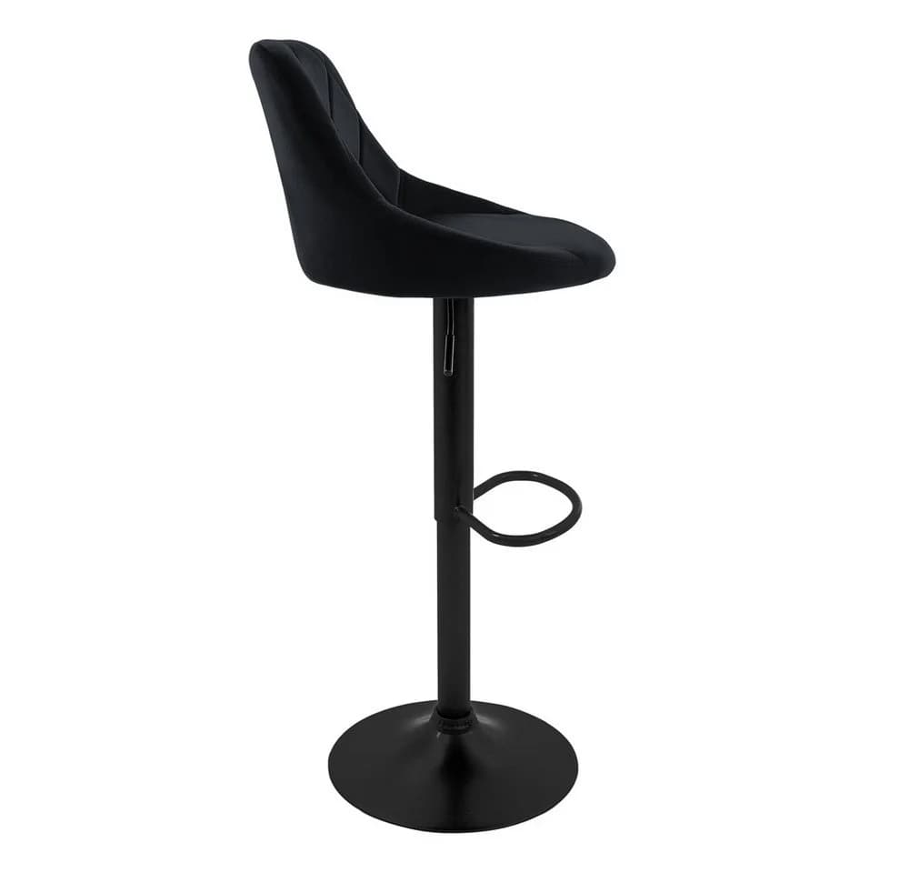 ML-DESIGN Barhocker Samt Schwarz 360° drehbar - Bild 3