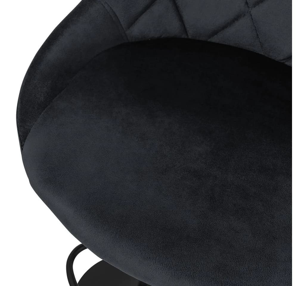 ML-DESIGN Barhocker Samt Schwarz 360° drehbar - Bild 5