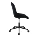ML-DESIGN Bürostuhl Schwarz Samtbezug höhenverstellbar 360° drehbar Bild 3