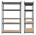 ECD Germany Schwerlastregal 2-tlg. Metall/MDF Anthrazit Bild 1