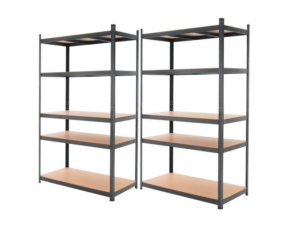 ECD Germany Schwerlastregal 2-tlg. Metall/MDF Anthrazit - Bild 2