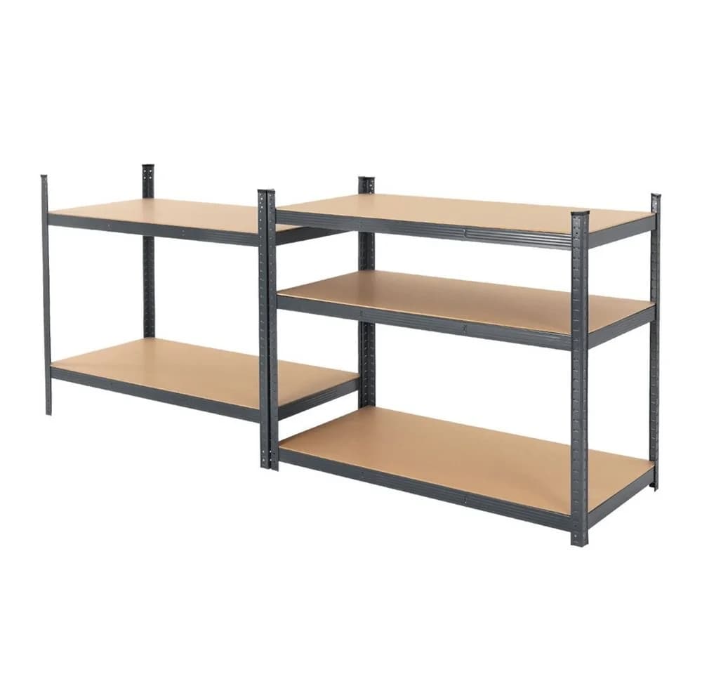 ECD Germany Schwerlastregal 2-tlg. Metall/MDF Anthrazit - Bild 3
