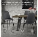 ML-DESIGN Esszimmerstuhl 4er Set Samt Anthrazit Metallbeinen Bild 3