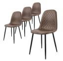 ML-DESIGN Esszimmerstuhl 4er Set Braun Schwarz Kunstleder Metall Bild 2