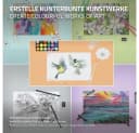ECD Germany Standstaffelei Kunst- und Zeichenset Malset 140-Teilig mit Staffelei, Wasserfarben, Pastellkreide, Pinselset Bild 4