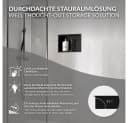 LuxeBath Duschnische Schwarz Edelstahl Einbauregal Bild 4