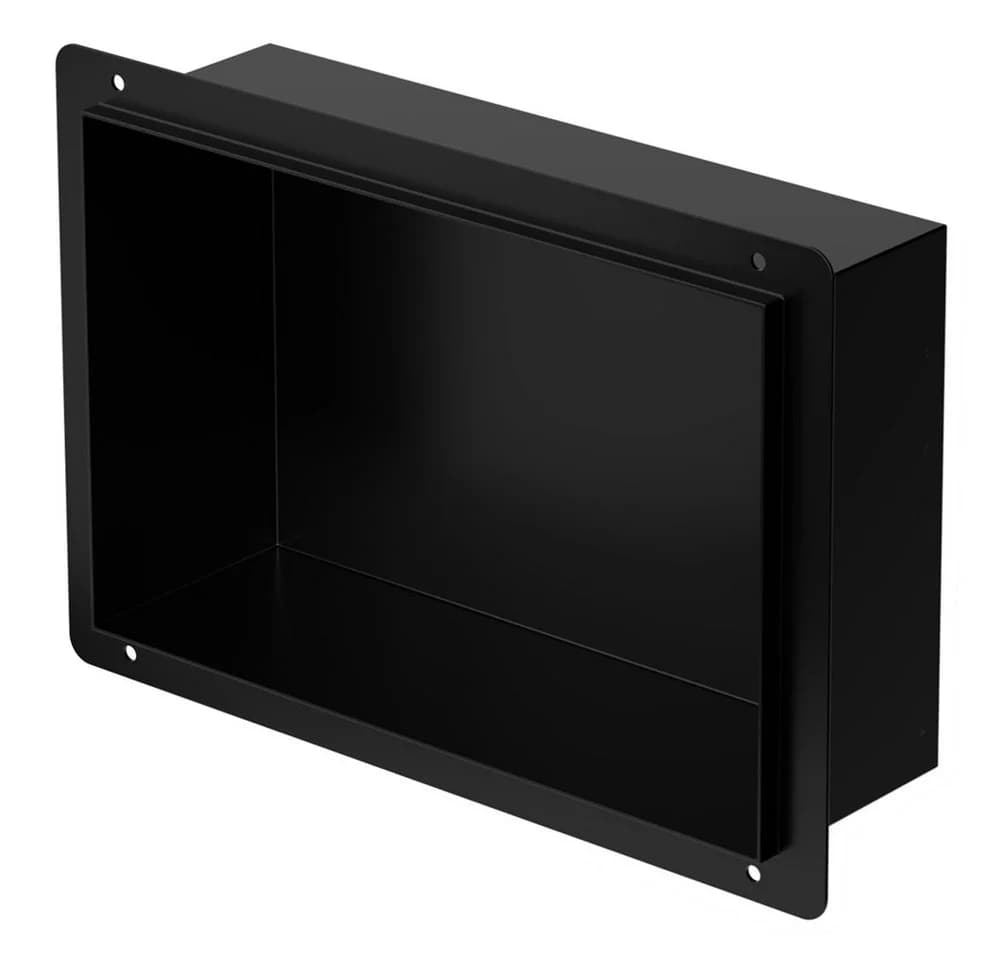 LuxeBath Duschnische Schwarz Randlos Einbau Edelstahl - Bild 2