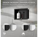 LuxeBath Duschnische Schwarz Randlos Einbau Edelstahl Bild 3