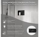 LuxeBath Duschnische Schwarz Randlos Einbau Edelstahl Bild 4