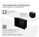 LuxeBath Duschnische Schwarz Randlos Einbau Edelstahl Bild 5