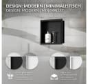 LuxeBath Duschnische Schwarz Einbaubar Edelstahl Randlos Bild 3