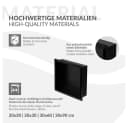 LuxeBath Duschnische Schwarz Einbaubar Edelstahl Randlos Bild 5