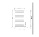 LuxeBath Badheizkörper Weiß mit elektrischem Heizstab und Thermostat Bild 4