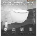 LuxeBath Spülrandloses Hänge-WC Weiß mit Softclose-Sitz & Nanobeschichtung Bild 1