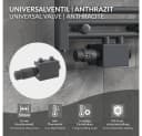 LuxeBath Heizkörperthermostat Multiblock Mittelanschluss Anthrazit Bild 1