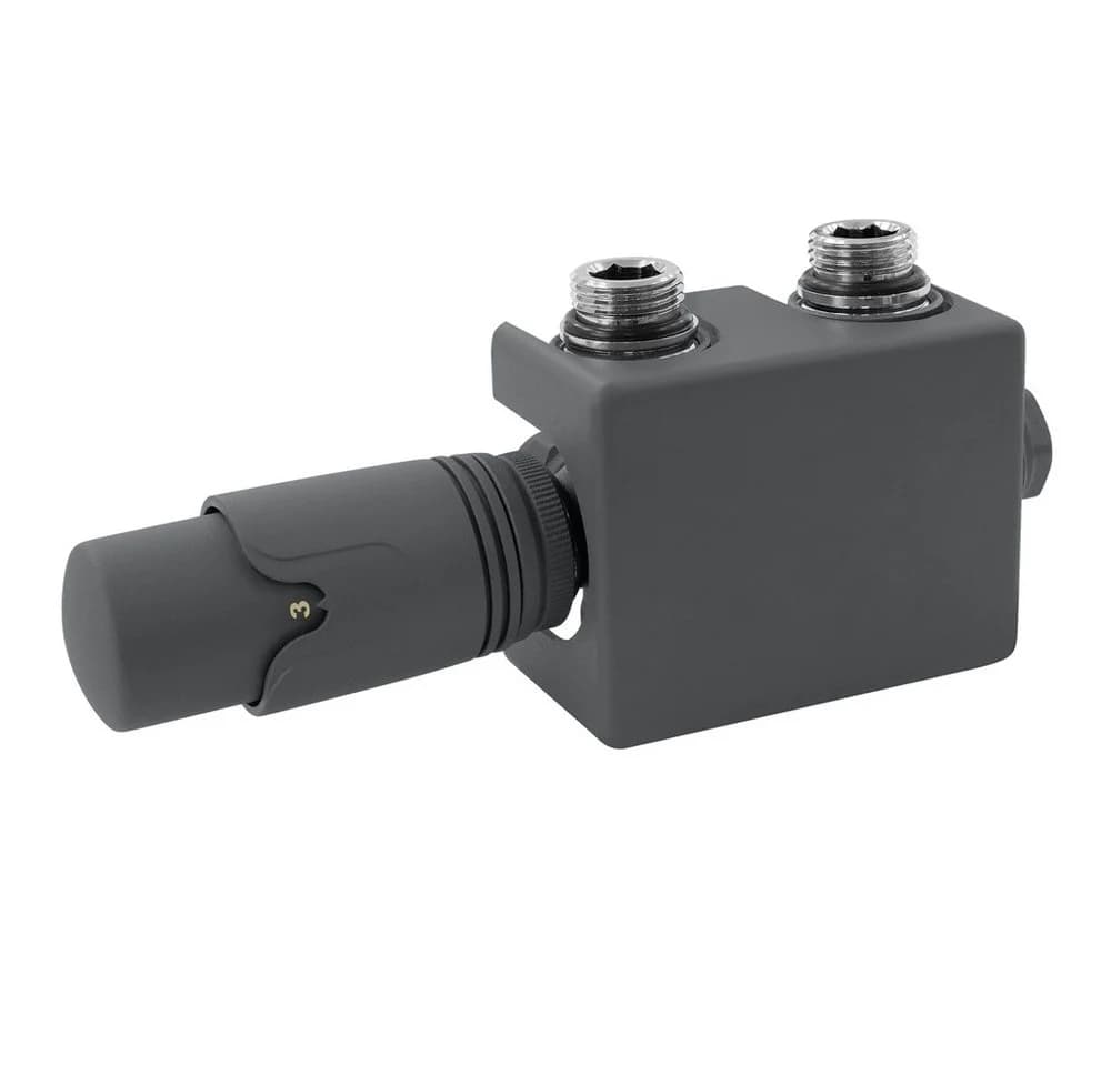 LuxeBath Heizkörperthermostat Multiblock Mittelanschluss Anthrazit - Bild 2