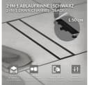 LuxeBath Duschrinne Edelstahl Schwarz Doppelseitig Befliesbar Bild 1