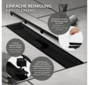 LuxeBath Duschrinne Edelstahl Schwarz Doppelseitig Befliesbar Bild 5