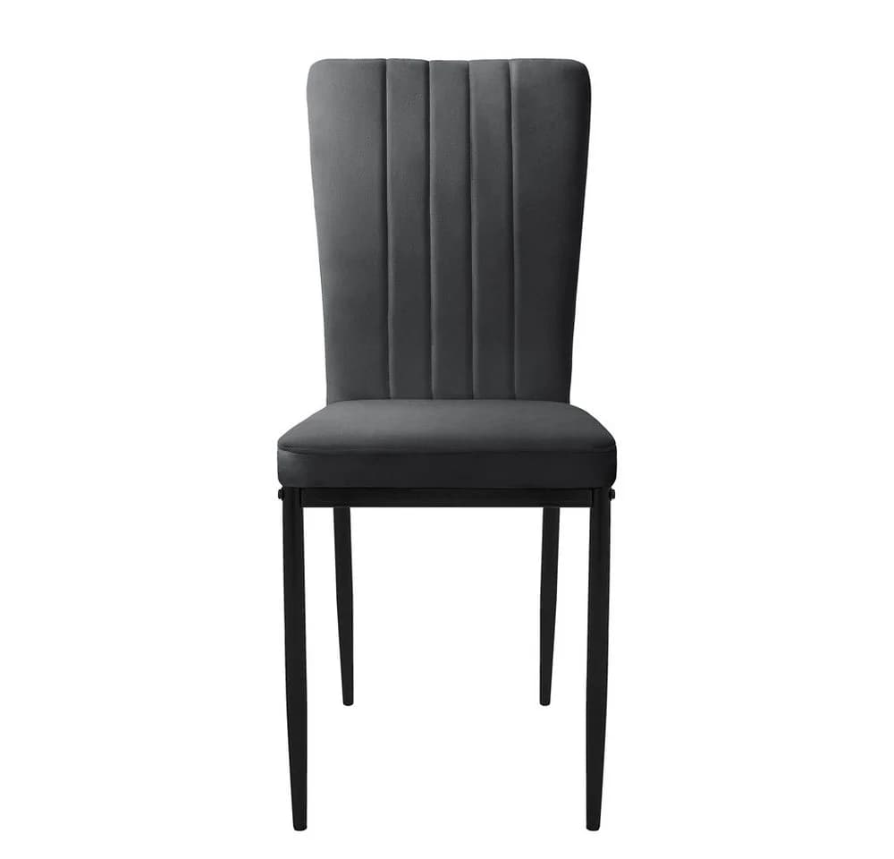 ML-DESIGN Esszimmerstuhl 4er Set Grau Samtbezug Metallbeine