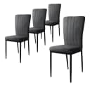 ML-DESIGN Esszimmerstuhl 4er Set Grau Samtbezug Metallbeine Bild 2