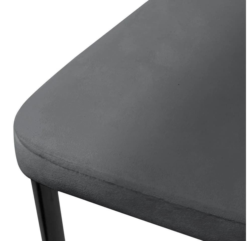 ML-DESIGN Esszimmerstuhl 4er Set Grau Samtbezug Metallbeine - Bild 5