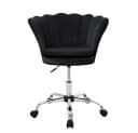 ML-DESIGN Bürostuhl Samt Schwarz Muschel-Design höhenverstellbar Bild 1