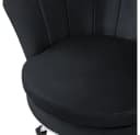 ML-DESIGN Bürostuhl Samt Schwarz Muschel-Design höhenverstellbar Bild 5