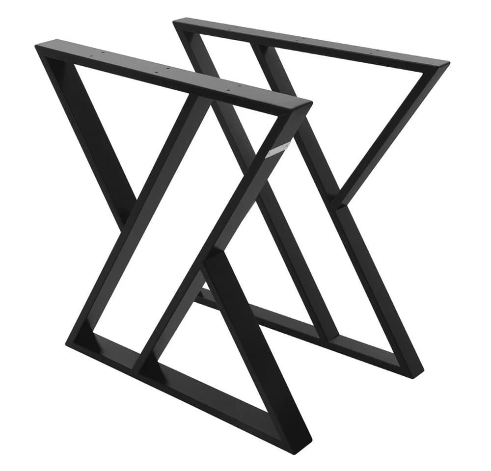 ML-Design Tischbein 2er Set Tischgestell Tischkufen Möbelfüße aus Stahl Industriedesign, Kufengestell X-Form Schwarz für Esstisch/Schreibtisch DIY-Projekte - Bild 2