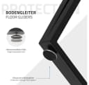 ML-DESIGN Tischbein 2er Set Schwarz Stahl Industriedesign Bild 5