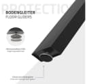 ML-DESIGN Tischbein 2er Set X-Form Schwarz Stahl Industriedesign Bild 5