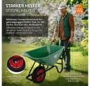 ECD Germany Schubkarre 100L Grün mit Luftreifen & Stahlrahmen Bild 5