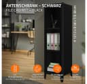 ML-DESIGN Aktenschrank Metallschrank mit Schubladen freistehender Aufbewahrungsschrank 1-St Lagerschrank schwarz Büroschrank Werkzeugschrank Stahlschrank Bild 1