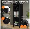 ML-DESIGN Aktenschrank Metallschrank mit Schubladen freistehender Aufbewahrungsschrank 1-St Lagerschrank schwarz Büroschrank Werkzeugschrank Stahlschrank Bild 4