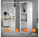 ML-DESIGN Aktenschrank Metallschrank mit Magnetverschluss Weiß Bild 1