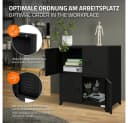 ML-DESIGN Aktenschrank Schwarz Stahl 4 Türen Magnetverschluss Bild 4