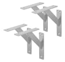 ML-DESIGN Wandregalhalter Aluminium 4-tlg. Silber Bild 2