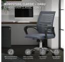 ML-DESIGN Bürostuhl Schreibtischstuhl ergonomisch mit Armlehnen Wippfunktion 360° drehbar, Computerstuhl Grau Bild 1