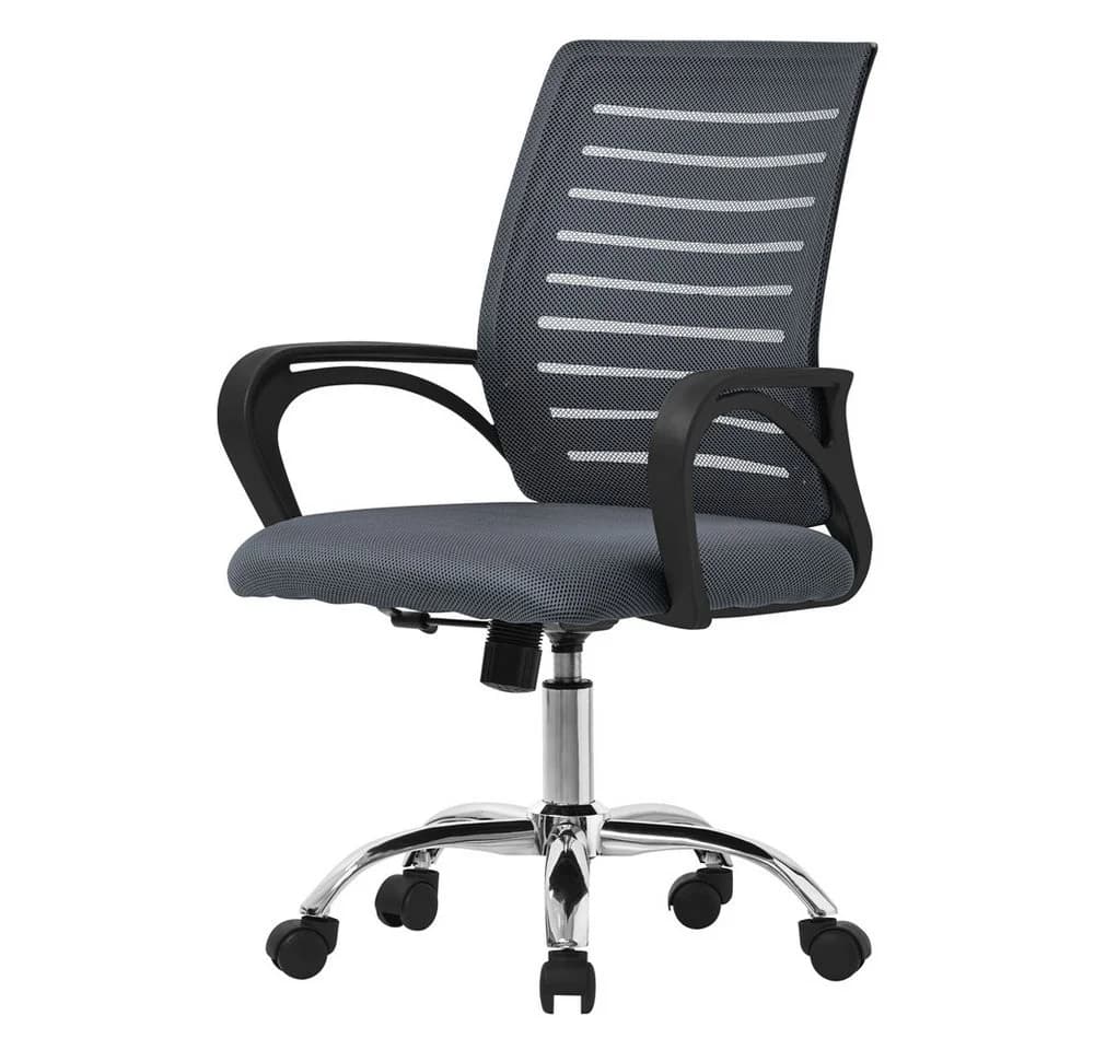 ML-DESIGN Bürostuhl Schreibtischstuhl ergonomisch mit Armlehnen Wippfunktion 360° drehbar, Computerstuhl Grau - Bild 2
