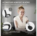 ML-DESIGN Bürostuhl Schreibtischstuhl ergonomisch mit Armlehnen Wippfunktion 360° drehbar, Computerstuhl Grau Bild 3